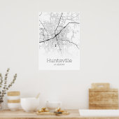 Huntsville Map - Alabama - City Map Poster (Keuken)