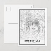 Huntsville Map Feestdagenkaart (Voorkant / Achterkant)
