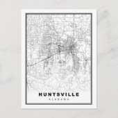 Huntsville Map Feestdagenkaart (Voorkant)