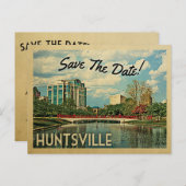 Huntsville Save the Date Alabama Aankondigingskaart (Voorkant / Achterkant)