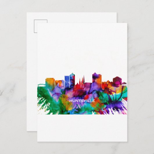 Huntsville Skyline Uitnodiging Briefkaart (Voorkant / Achterkant)