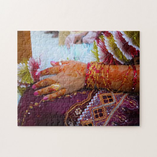 Hunza-huwelijk Pakistan. Legpuzzel (Horizontaal)