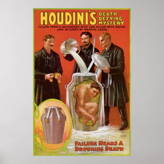 Huodini's Death Defying Mystery, Poster 1908 (Voorkant)