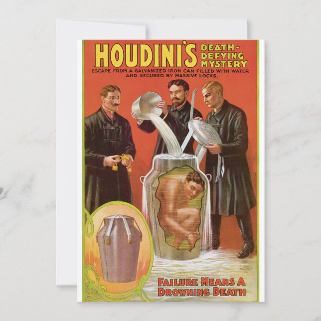 Huodini's Death Defying Mystery, Poster 1908 (Voorkant)