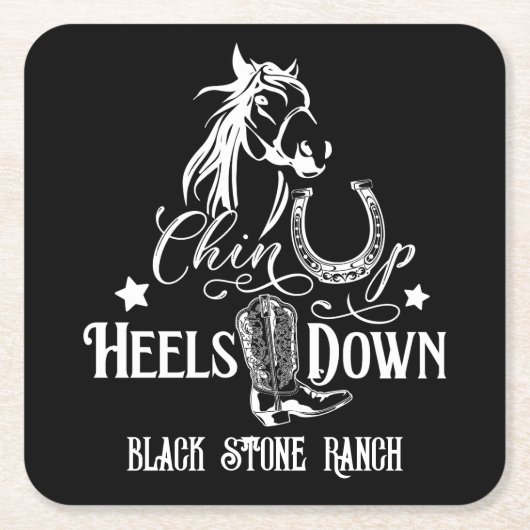 Hup-hakken naar het koeienliefje rijden kartonnen onderzetters (Voorkant)