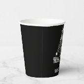 Hup-hakken naar het koeienliefje rijden papieren bekers (Rechts)