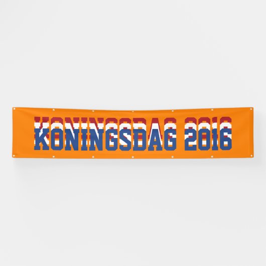Hup Holland Hup, Nederland Koningsdag 2016 Spandoek (Horizontaal)
