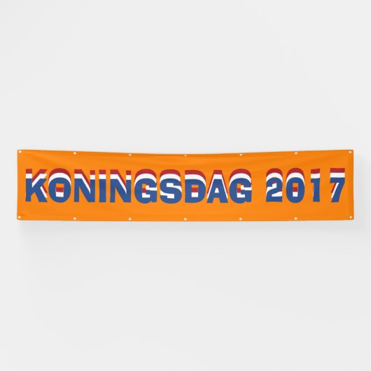 Hup Holland Hup, Nederland Koningsdag 2017 Spandoek (Horizontaal)