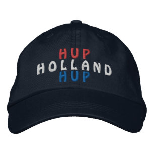 Hup Holland Hup Nederland Voetbal Oranje Fan Geborduurde Pet