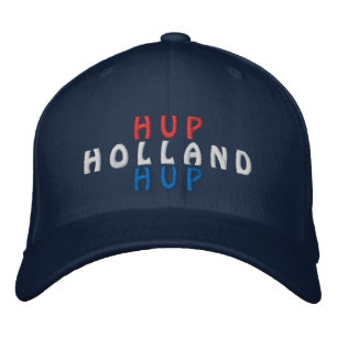 Hup Holland Hup Nederland Voetbal Oranje Fan Geborduurde Pet