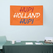 Hup Holland Hup overlay op NLD Vlag op of braam Spandoek (Beurs)