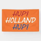 Hup Holland Hup overlay op NLD Vlag op of braam Spandoek (Horizontaal)