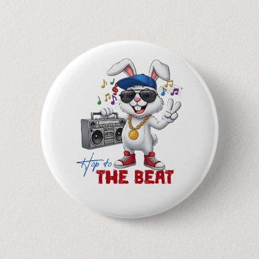 Hup naar de Beat Ronde Button 5,7 Cm (Voorkant)