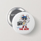 Hup naar de Beat Ronde Button 5,7 Cm (Voorkant /achterkant)