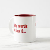 Hup omhoog, Baby! Tweekleurige Koffiemok (Voorkant links)