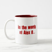 Hup omhoog, Baby! Tweekleurige Koffiemok (Links)