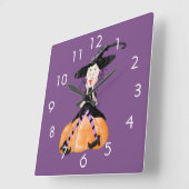 Hup op een pompoenklok vierkante klok (Hoek)