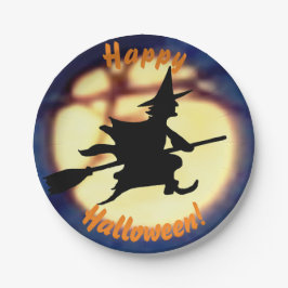 Hup over Moon Halloween Paper Borden Papieren Bordje