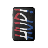 Hup overlaid op NLD Vlag op bk bmcnt Badmat (Voorkant Verticaal)