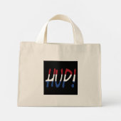 Hup overlaid op NLD Vlag op bk tcnt Mini Tote Bag (Achterkant)