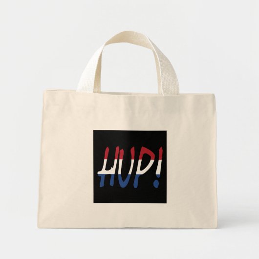Hup overlaid op NLD Vlag op bk tcnt Mini Tote Bag (Voorkant)