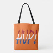 Hup overlaid op NLD Vlag op of stunt Tote Bag (Achterkant)
