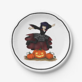 Huppelende Hazel-Halloween Papieren Bordje