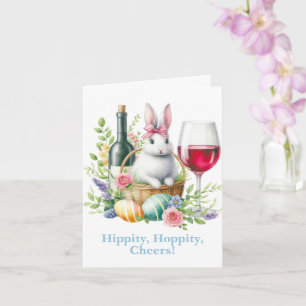 Huppity, Hoppity Vrolijk! Paashaas & Wijn Kaart