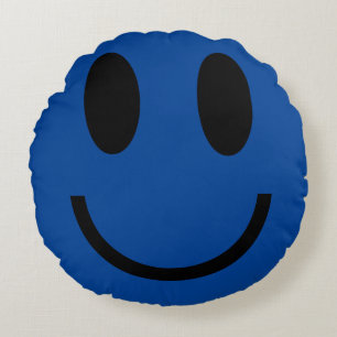 Huppy and Sad twee mods emoji Rond Kussen