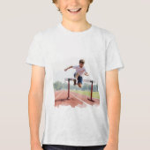 hurdle boy Tri-Blend shirt (Voorkant)