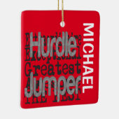 Hurdle Jumper Extraordinaire CUSTOM Keramisch Ornament (Rechts)