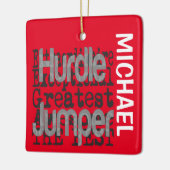 Hurdle Jumper Extraordinaire CUSTOM Keramisch Ornament (Links)