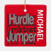 Hurdle Jumper Extraordinaire CUSTOM Keramisch Ornament (Achterkant)