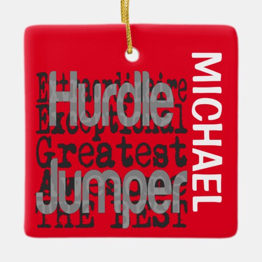Hurdle Jumper Extraordinaire CUSTOM Keramisch Ornament (Voorkant)