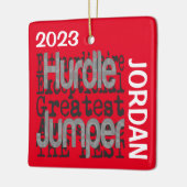 Hurdle Jumper Extraordinaire CUSTOM Keramisch Ornament (Links)