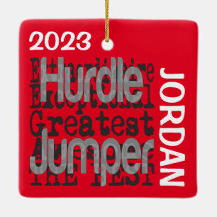Hurdle Jumper Extraordinaire CUSTOM Keramisch Ornament