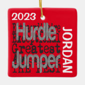 Hurdle Jumper Extraordinaire CUSTOM Keramisch Ornament (Voorkant)