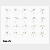 Hurdle Stickman Ronde Sticker (Vel)