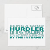 Hurdler 3% Talent Briefkaart (Voorkant / Achterkant)