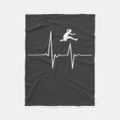 Hurdler Heartbeat Fleece Deken (Voorkant)