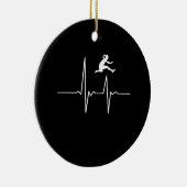 Hurdler Heartbeat Keramisch Ornament (Rechts)