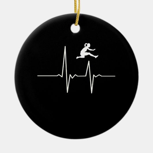 Hurdler Heartbeat Keramisch Ornament (Voorkant)