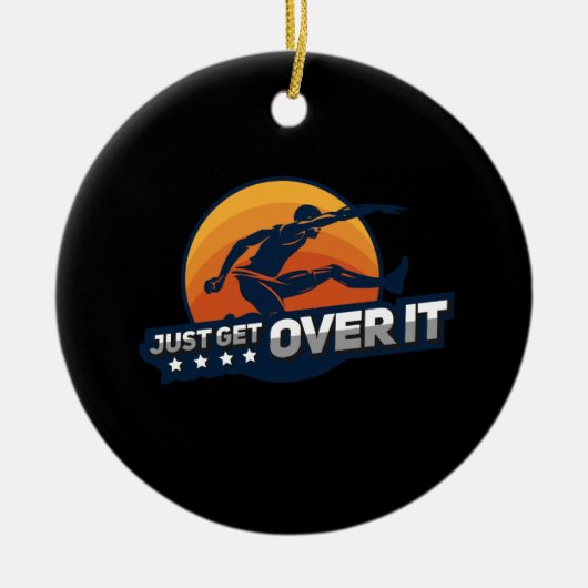 Hurdler Hurdling Sport Gift Keramisch Ornament (Voorkant)