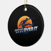 Hurdler Hurdling Sport Gift Keramisch Ornament (Links)