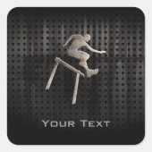 Hurdler; kool vierkante sticker (Voorkant)