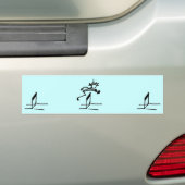 Hurdler Stickman Track and Field Bumper Bumpersticker (Op auto)