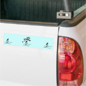 Hurdler Stickman Track and Field Bumper Bumpersticker (Op Truck)