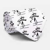 Hurdler Stickman Track and Field Stropdas (Opgerold)