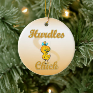 Hurdles Chick Keramisch Ornament