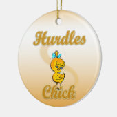 Hurdles Chick Keramisch Ornament (Links)